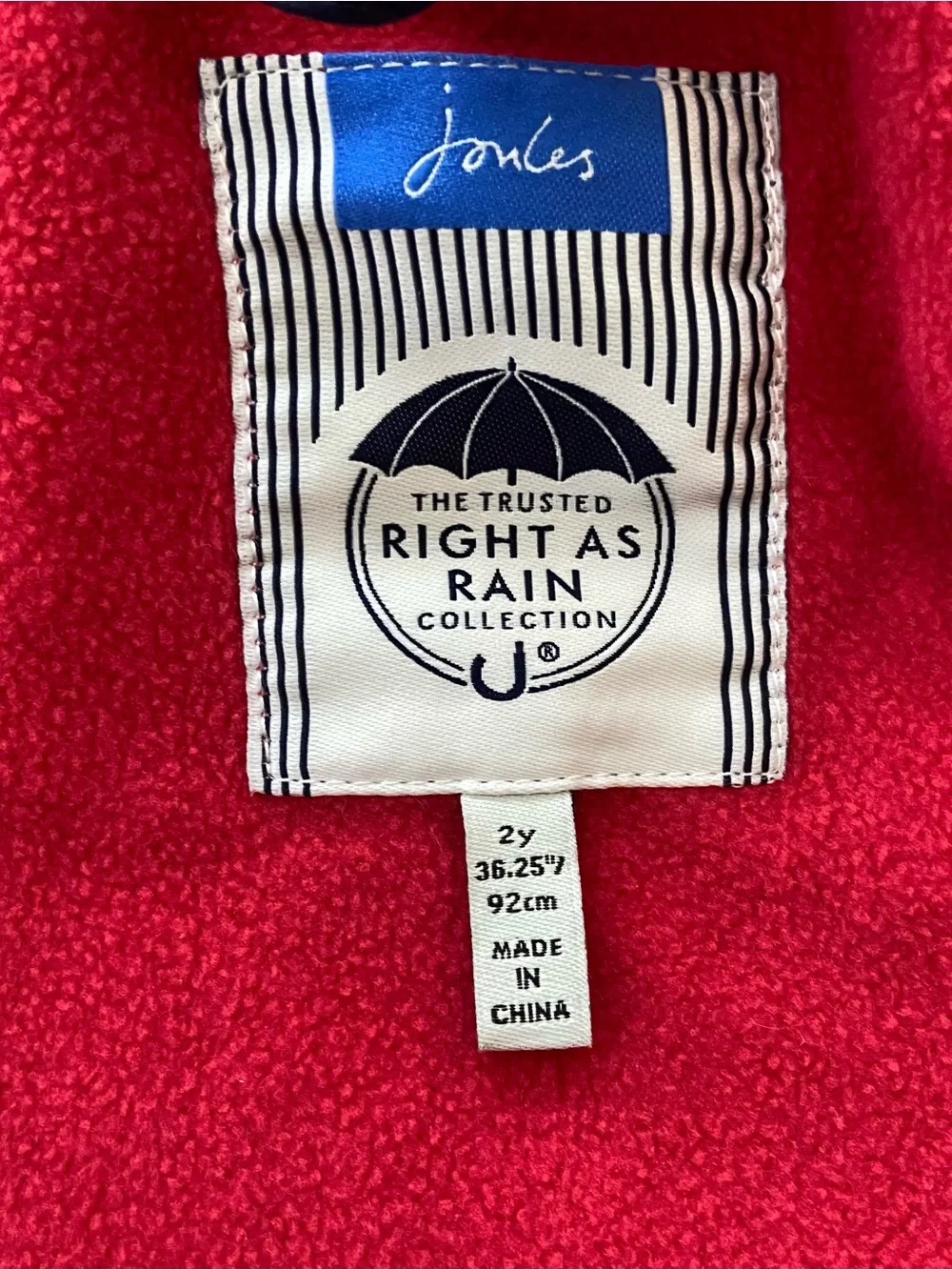 Joules Navy Rain Jacket with Colorful Vehicle Print